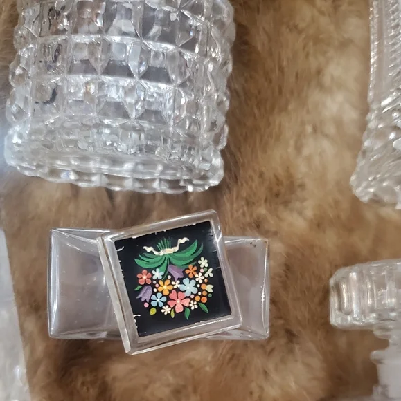 Vintage Crystal perfume bottles Empty France USA - Picture 8 of 15